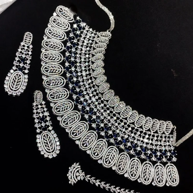Elegant Jewelry, Affordable Luxury – Shop Now Akruti Collection Silver Plated Choker AD Stone Necklace Set Elegant Jewelry, Affordable Luxury – Shop Now Akruti Collection Silver Plated Choker AD Stone Necklace Set