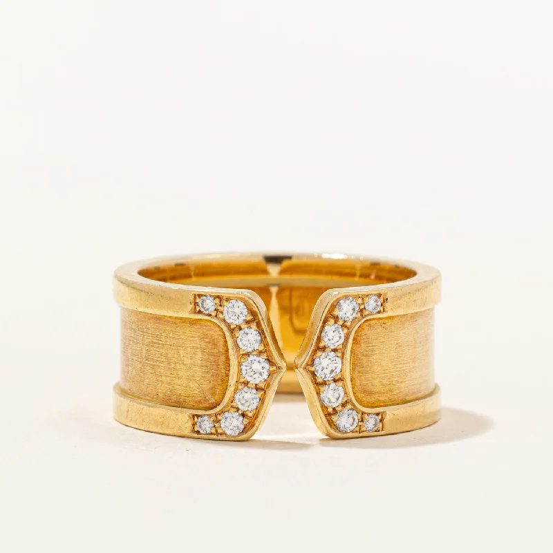 Shop Dazzling Jewelry At The Best Prices Cartier' Diamond Large C de Cartier Band | 0.16ctw | SZ 8.75 | Shop Dazzling Jewelry At The Best Prices Cartier' Diamond Large C de Cartier Band | 0.16ctw | SZ 8.75 |