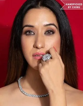 Affordable Luxury Jewelry For Every Occasion Rhodium-Plated Green Color Stone AD Studded Jewellery Set Affordable Luxury Jewelry For Every Occasion Rhodium-Plated Green Color Stone AD Studded Jewellery Set