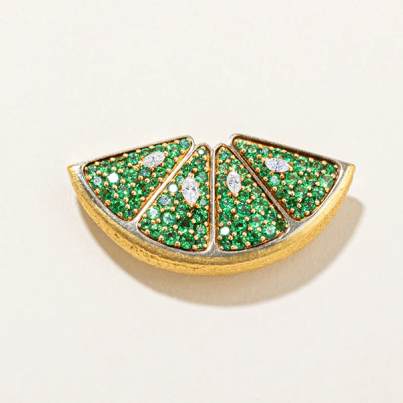 Don't Miss Out On Jaw-Dropping Jewelry Discounts Mark Patterson' Diamond & Tsavorite Lime Brooch | 2.90ctw, 0.25ctw | Don't Miss Out On Jaw-Dropping Jewelry Discounts Mark Patterson' Diamond & Tsavorite Lime Brooch | 2.90ctw, 0.25ctw |