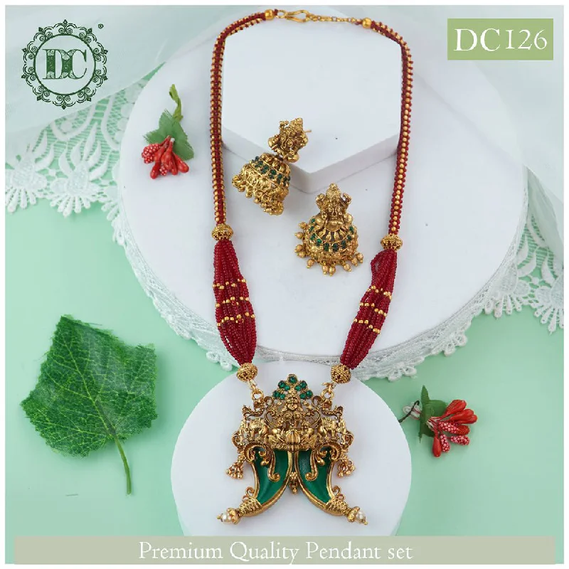 Handcrafted Jewelry Sale – Unique Designs At Low Prices Diksha Collection Matte Finish Temple Long Necklace Set Handcrafted Jewelry Sale – Unique Designs At Low Prices Diksha Collection Matte Finish Temple Long Necklace Set