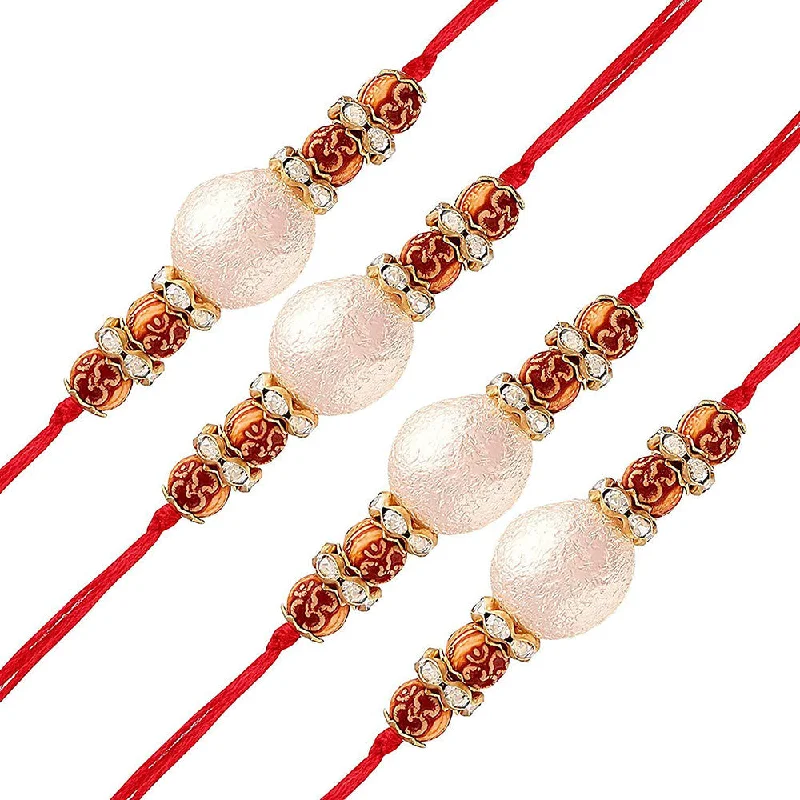 Celebrate With Sparkle – Jewelry Sale Now Live Etnico Ethnic Designer Pearl Stone Combo Rakhi Bracelet with Roli Chawal for Men/Brother/ Bhaiya (Pack of 4)(R021-4) Celebrate With Sparkle – Jewelry Sale Now Live Etnico Ethnic Designer Pearl Stone Combo Rakhi Bracelet with Roli Chawal for Men/Brother/ Bhaiya (Pack of 4)(R021-4)