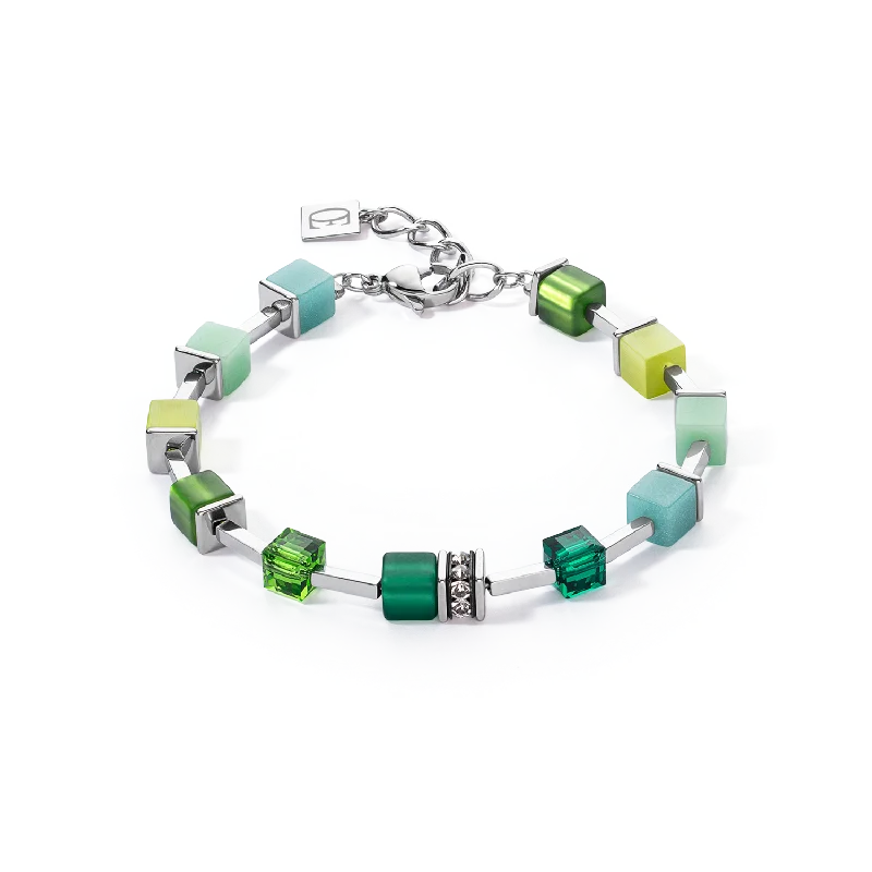 Eco-Friendly Sustainable Jewelry For Conscious Buyers GeoCUBE® Iconic Pure Bracelet Green Eco-Friendly Sustainable Jewelry For Conscious Buyers GeoCUBE® Iconic Pure Bracelet Green