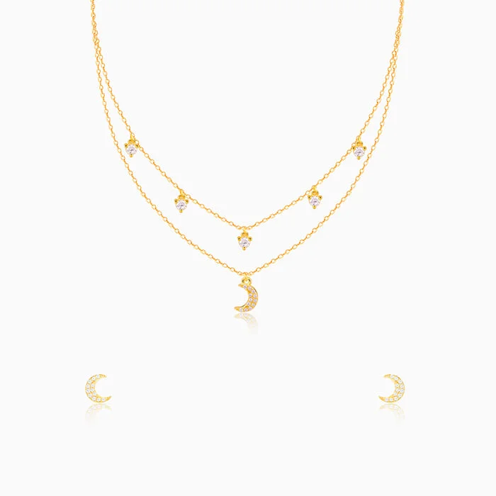 Get The Sparkle You Love At Prices You Adore Golden Crescent Zircon Set