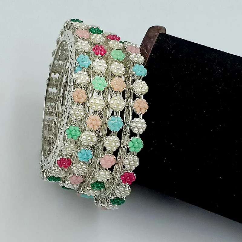 Trending Jewelry Styles Now At Limited-Time Discounts JCM Silver Plated Pearl Bangles Set Trending Jewelry Styles Now At Limited-Time Discounts JCM Silver Plated Pearl Bangles Set