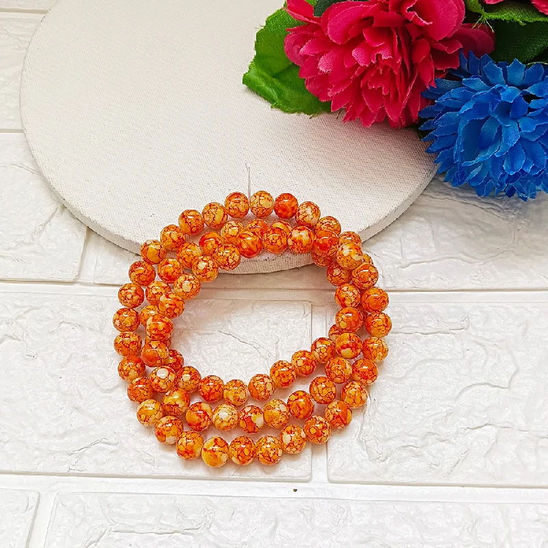 Chic, Trendy, And Affordable Jewelry Sale Kriaa Colored Printed Round Beads 1 String For Jewellery Making (Approx 77 Beads) Chic, Trendy, And Affordable Jewelry Sale Kriaa Colored Printed Round Beads 1 String For Jewellery Making (Approx 77 Beads)