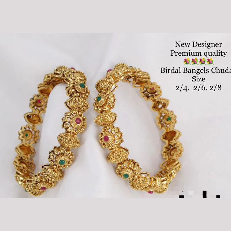 Modern Statement Jewelry For Bold Styling Manisha Jewellery Gold Plated Bangle Set