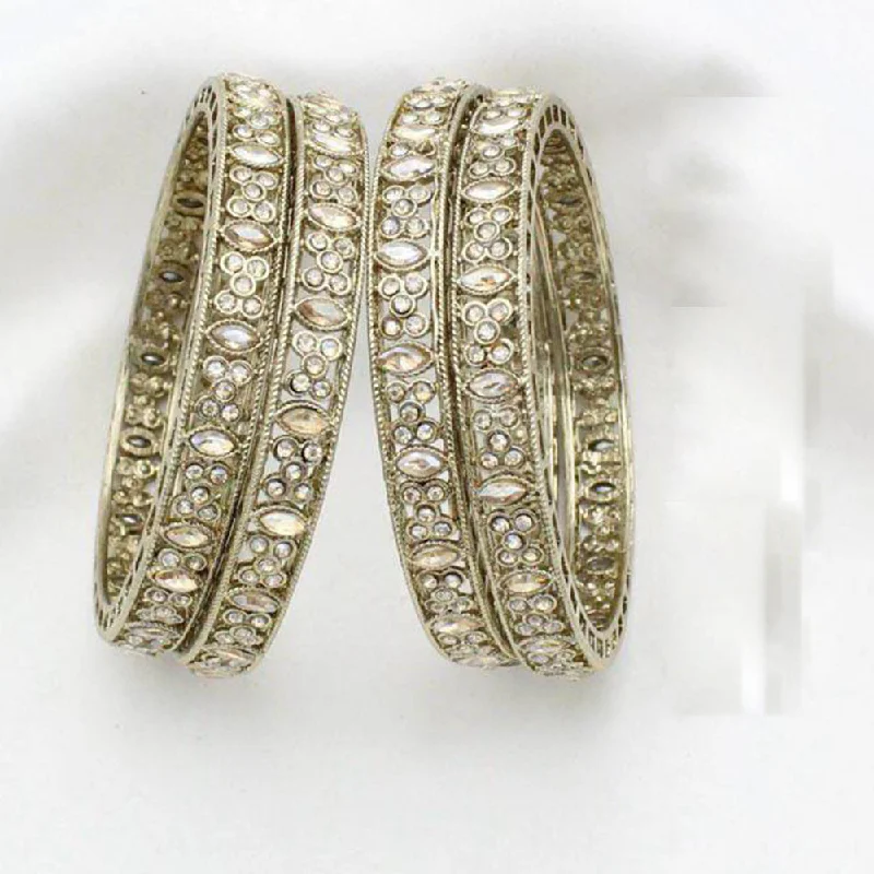 Manisha Jewellery Gold Plated Crystal Stone Bangle Set