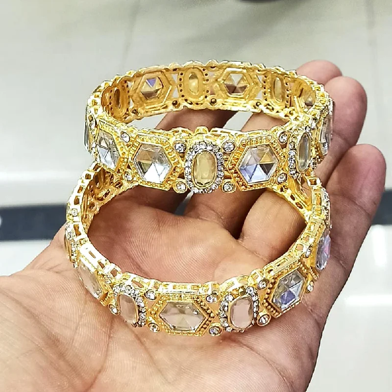 Affordable Luxury Jewelry For Every Occasion Manisha Jewellery Gold Plated Crystal Stone Bangles Set