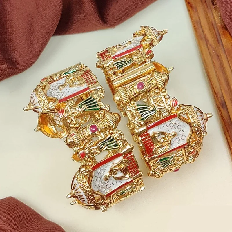 Exclusive Online Jewelry Sale – Don't Wait Manisha Jewellery Gold Plated Kundan Stone And Meenakari Openable Bangles Set Exclusive Online Jewelry Sale – Don't Wait Manisha Jewellery Gold Plated Kundan Stone And Meenakari Openable Bangles Set