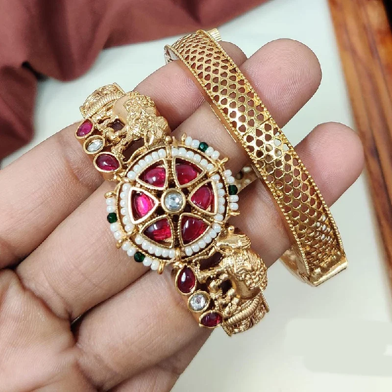Breathtaking Jewelry At Limited-Time Savings Manisha Jewellery Gold Plated Kundan Stone And Pearls Openable Bangle Set Breathtaking Jewelry At Limited-Time Savings Manisha Jewellery Gold Plated Kundan Stone And Pearls Openable Bangle Set