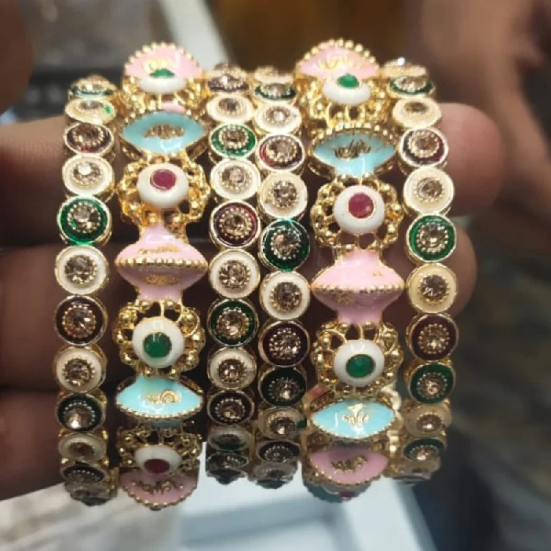 Get The Sparkle You Love At Prices You Adore Manisha Jewellery Gold Plated Meenakari Bangless Set Get The Sparkle You Love At Prices You Adore Manisha Jewellery Gold Plated Meenakari Bangless Set