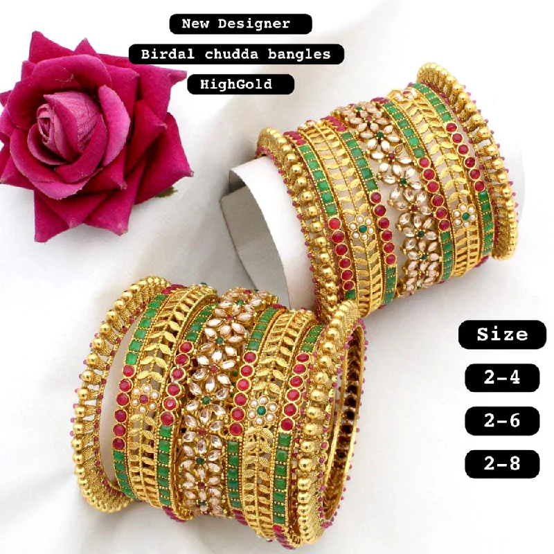 Shop Modern Jewelry Collections With Exclusive Discounts Manisha Jewellery Gold Plated Pota Stone Bangles Set Shop Modern Jewelry Collections With Exclusive Discounts Manisha Jewellery Gold Plated Pota Stone Bangles Set