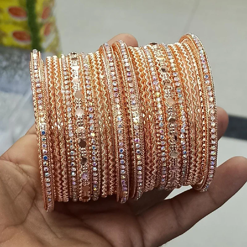 Get Ready To Sparkle – Special Jewelry Discounts Manisha Jewellery Rose Gold Plated Bangles Set
