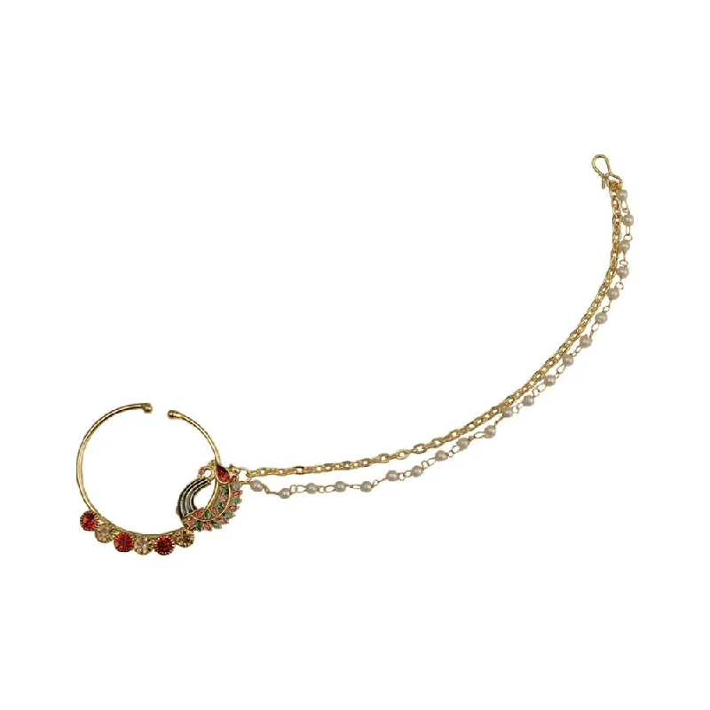 Make Every Moment Shine – Jewelry Discounts Available Martina Jewels Austrian Stone Gold Plated Pack Of 6 Nose Ring/Nath with Chain for Women - Nath-107_6 Make Every Moment Shine – Jewelry Discounts Available Martina Jewels Austrian Stone Gold Plated Pack Of 6 Nose Ring/Nath with Chain for Women - Nath-107_6