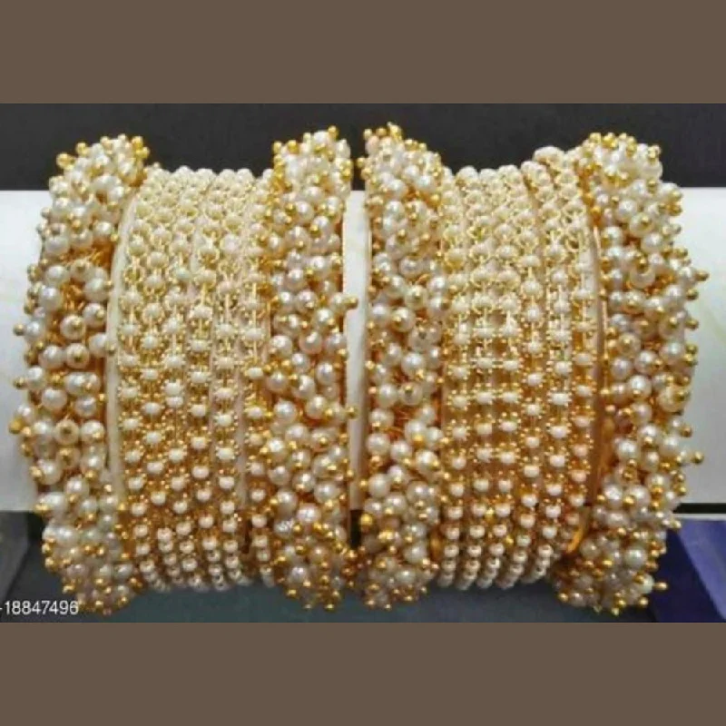 Bestselling Jewelry At Special Promotional Rates Martina Jewels Pack Of 6 Traditional Gold Plated Polki Pearl Bangles Set Bestselling Jewelry At Special Promotional Rates Martina Jewels Pack Of 6 Traditional Gold Plated Polki Pearl Bangles Set