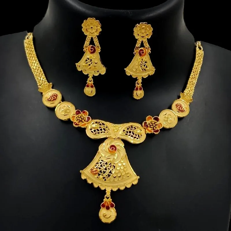 Discounted Jewelry For A Glamorous Look Pari Art Jewellery Forming Gold Necklace Set Discounted Jewelry For A Glamorous Look Pari Art Jewellery Forming Gold Necklace Set