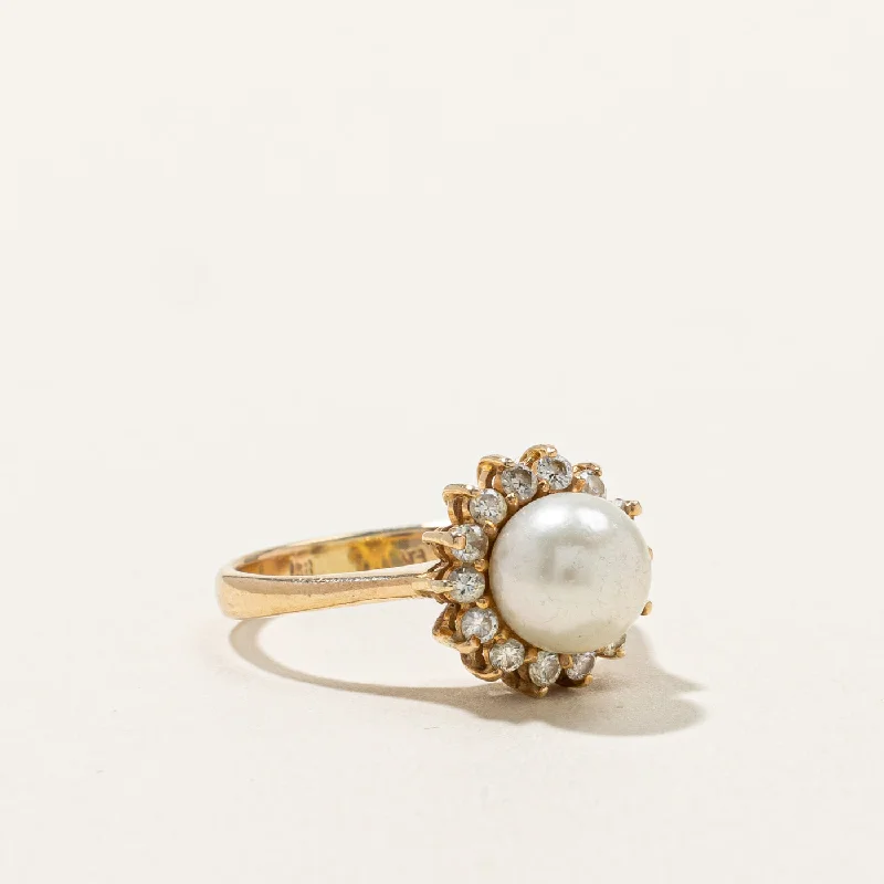 Get The Best Deals On Timeless Jewelry Pieces Pearl & Diamond Cocktail Ring | 0.28ctw | SZ 5.5 | Get The Best Deals On Timeless Jewelry Pieces Pearl & Diamond Cocktail Ring | 0.28ctw | SZ 5.5 |