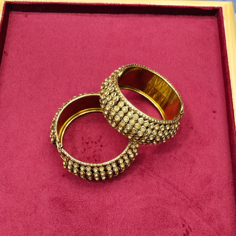 Must-Have Jewelry At Unbelievable Discounts Pooja Bangles Gold Plated Austrian Stone Bangle Set Must-Have Jewelry At Unbelievable Discounts Pooja Bangles Gold Plated Austrian Stone Bangle Set