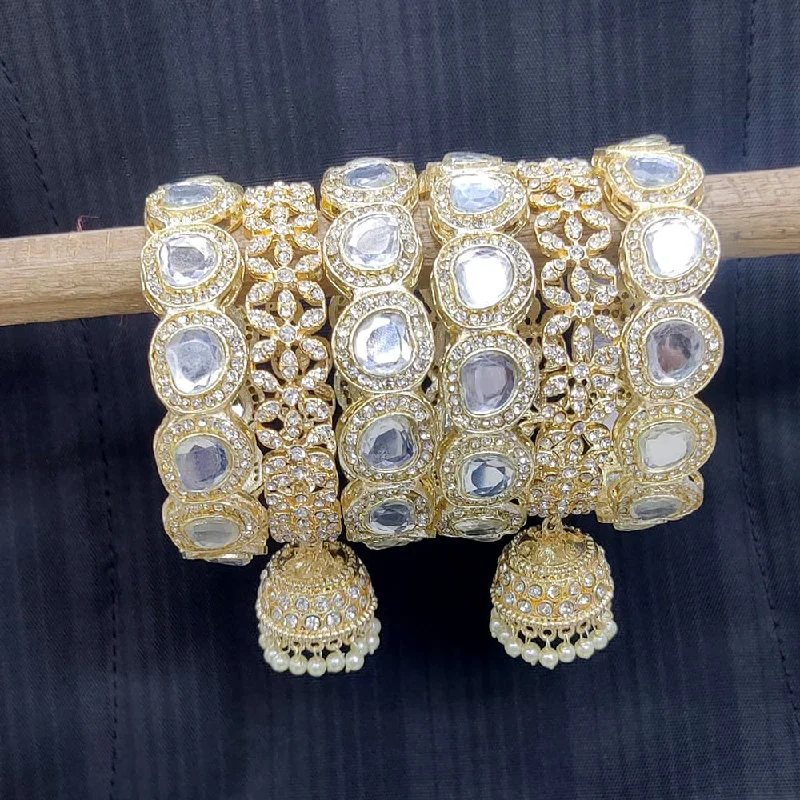 Seasonal Jewelry Sale – Upgrade Your Collection Pooja Bangles Gold Plated Austrian Stone Bangles Set Seasonal Jewelry Sale – Upgrade Your Collection Pooja Bangles Gold Plated Austrian Stone Bangles Set