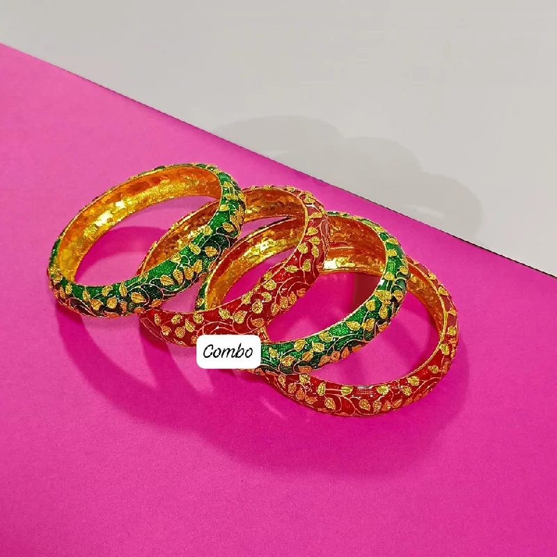 Clearance Sale On High-End Jewelry Collections Pooja Bangles Gold Plated Bangles Set Clearance Sale On High-End Jewelry Collections Pooja Bangles Gold Plated Bangles Set