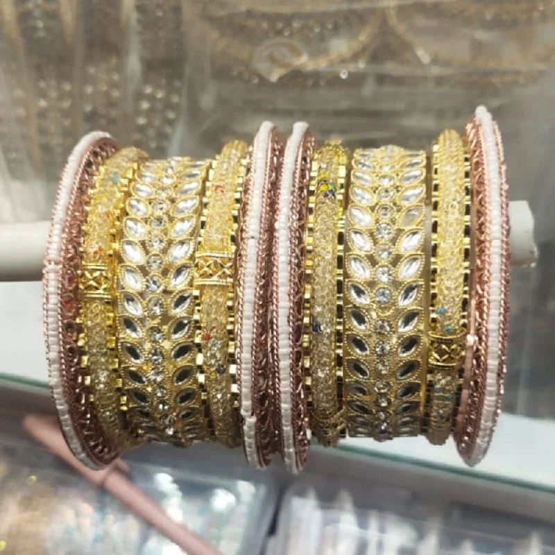 Jewelry Clearance Event – Stock Up Before It's Over Pooja Bangles Gold Plated Kundan Stone Bangle Set Jewelry Clearance Event – Stock Up Before It's Over Pooja Bangles Gold Plated Kundan Stone Bangle Set