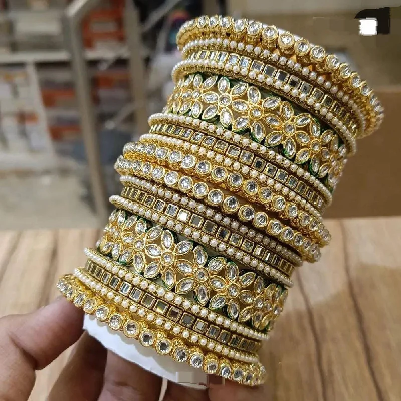 Discounted Luxury Jewelry – Shine Without The Splurge Pooja Bangles Gold Plated Mirror Bangles Set Discounted Luxury Jewelry – Shine Without The Splurge Pooja Bangles Gold Plated Mirror Bangles Set
