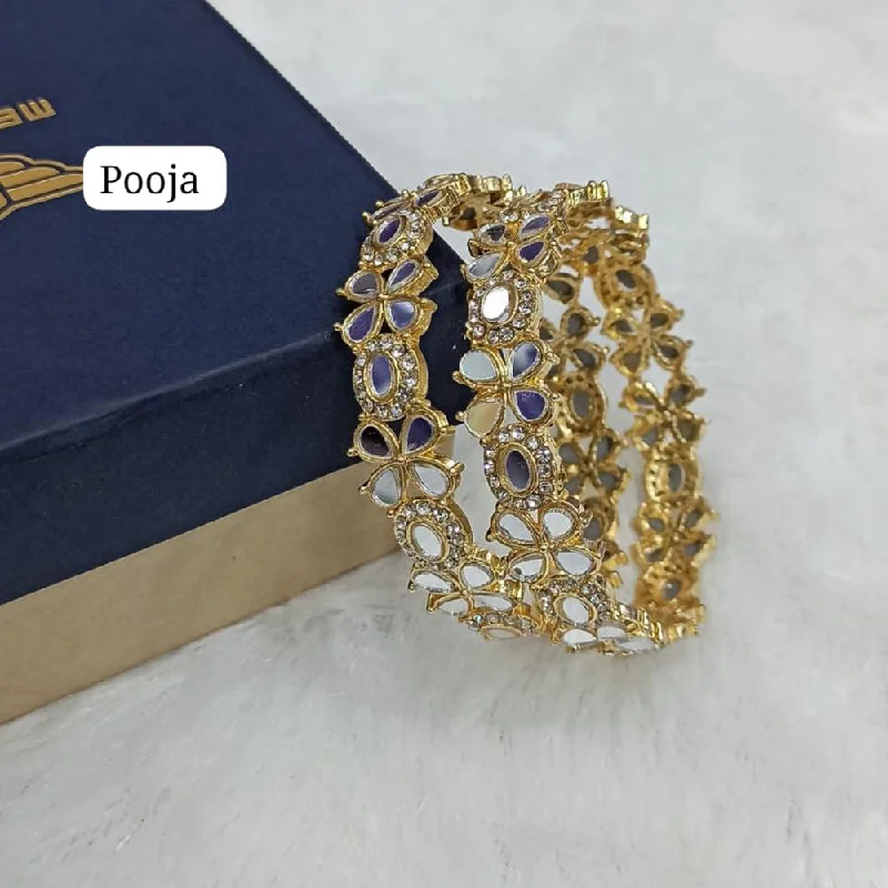 Fashion-Forward Jewelry At Incredible Prices Pooja Bangles Gold Plated Mirror Work Bangles Set Fashion-Forward Jewelry At Incredible Prices Pooja Bangles Gold Plated Mirror Work Bangles Set