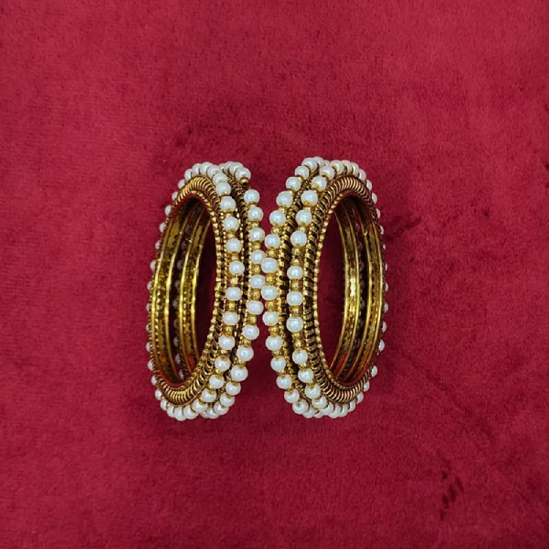 Huge Savings On Premium Jewelry Styles Pooja Bangles Gold Plated Pearl  Bangle Set
