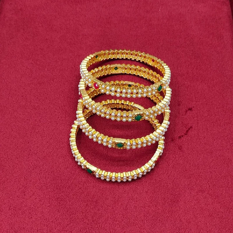 Elevate Your Jewelry Collection With Limited-Time Savings Pooja Bangles Gold Plated Pearl Bangle Set Elevate Your Jewelry Collection With Limited-Time Savings Pooja Bangles Gold Plated Pearl Bangle Set
