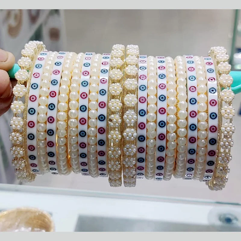Limited Stock On Premium Jewelry At Low Prices Pooja Bangles Gold Plated Pearl Bangles Set Limited Stock On Premium Jewelry At Low Prices Pooja Bangles Gold Plated Pearl Bangles Set