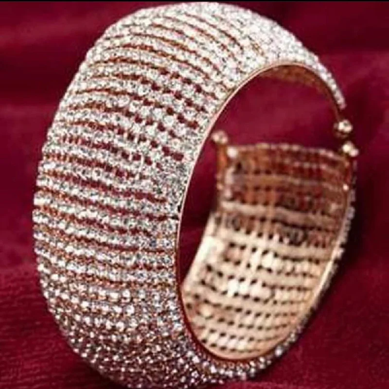 Exclusive Gemstone Jewelry Markdowns – Shop Now Pooja Bangles Rose Gold Plated Kada