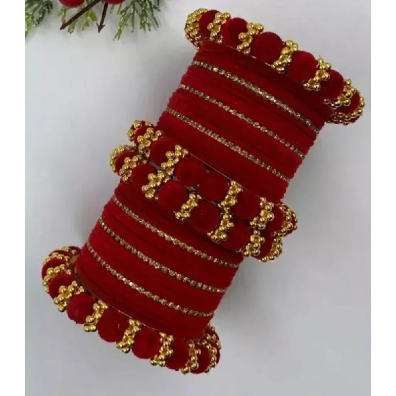 Timeless Beauty, Unbeatable Deals – Jewelry Sale On Ravechi Art Gold Plated Velvet Bangles Set