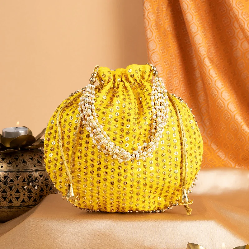Save On Luxury Jewelry Pieces – Limited-Time Offers Rimjhim Gire Saawan Yellow Zari Embroidered Potli Bag Save On Luxury Jewelry Pieces – Limited-Time Offers Rimjhim Gire Saawan Yellow Zari Embroidered Potli Bag