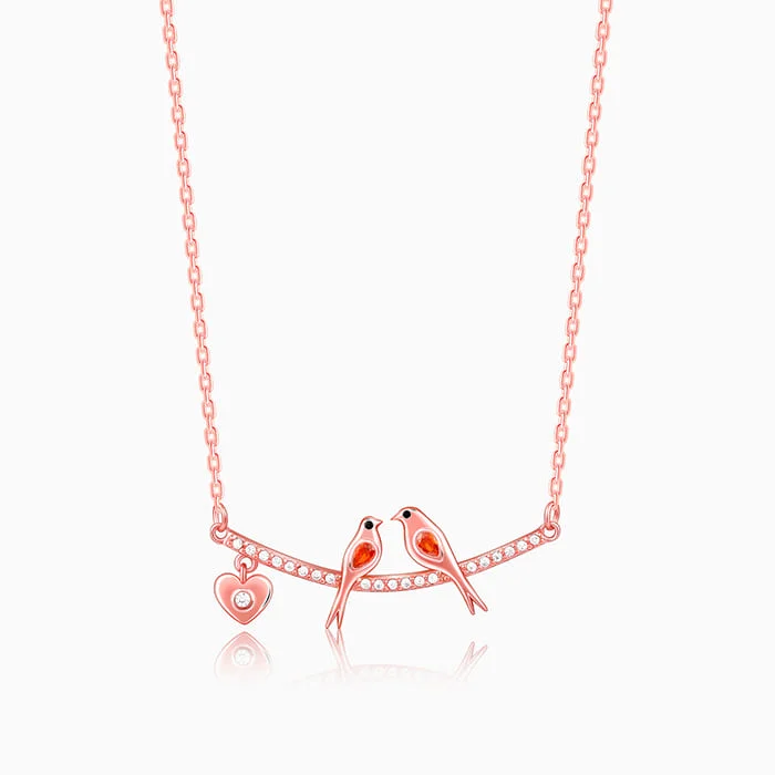 Versatile Layering Jewelry For Effortless Chic Rose Gold Love Bird Necklace