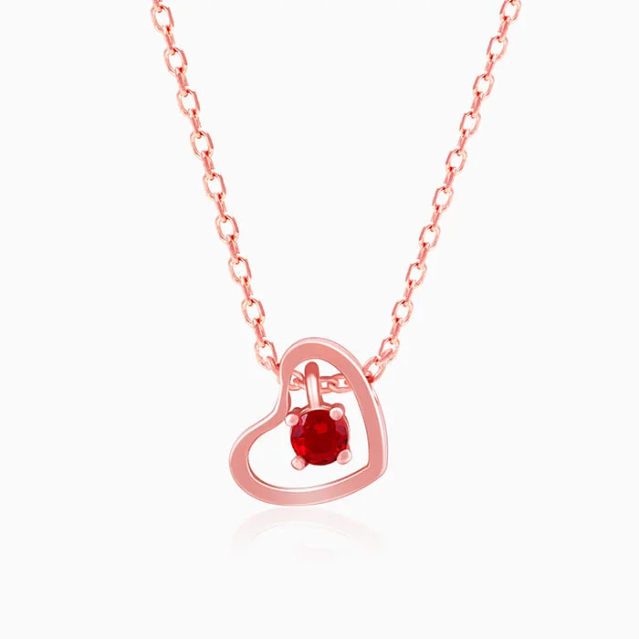 Exclusive Online Discounts On Stylish Jewelry Rose Gold Whole Heart in Red Necklace Exclusive Online Discounts On Stylish Jewelry Rose Gold Whole Heart in Red Necklace