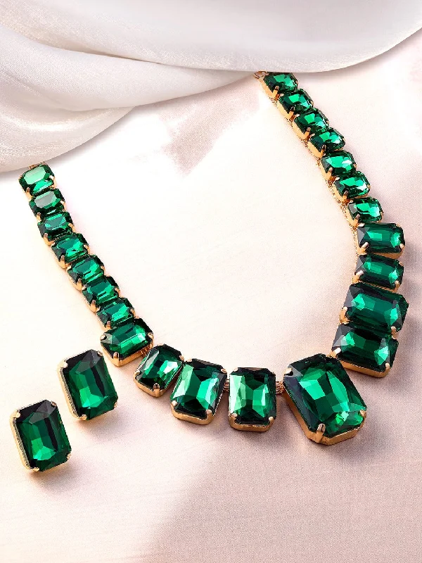 Premium Jewelry, Premium Discounts – Act Fast Rubans Gold-Plated Crystal Studded Jewellery Set Premium Jewelry, Premium Discounts – Act Fast Rubans Gold-Plated Crystal Studded Jewellery Set