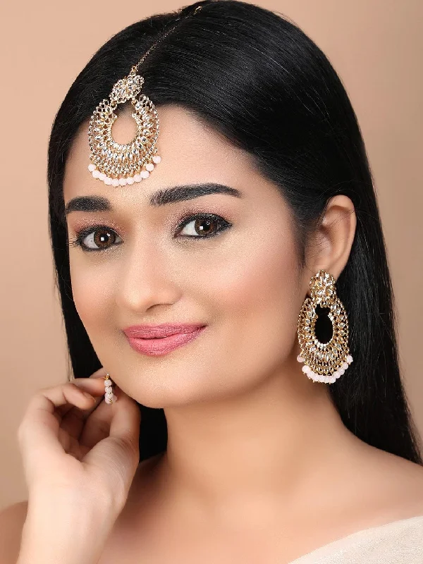 Limited-Time Jewelry Sale – Don't Miss These Deals Rubans Women Gold-Plated White & Pink Kundan-Studded Beaded Handcrafted Jewellery Set Limited-Time Jewelry Sale – Don't Miss These Deals Rubans Women Gold-Plated White & Pink Kundan-Studded Beaded Handcrafted Jewellery Set