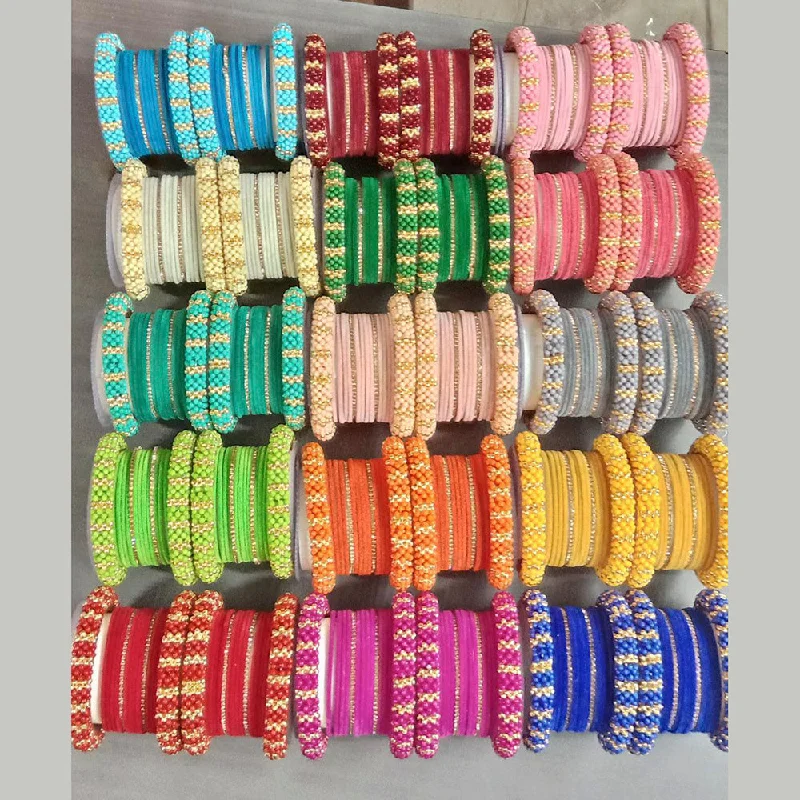 Exclusive Jewelry Bundles At Discounted Rates Shree Asha Bangles Pack of 15 Double Hand Multi Color Velvet Bangles Set Exclusive Jewelry Bundles At Discounted Rates Shree Asha Bangles Pack of 15 Double Hand Multi Color Velvet Bangles Set