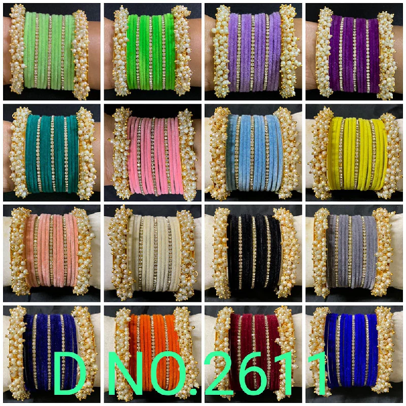 Luxury Jewelry Now At Special Promotional Rates Shree Asha Bangles Gold Plated Velvet Assorted Color Bangles Set Luxury Jewelry Now At Special Promotional Rates Shree Asha Bangles Gold Plated Velvet Assorted Color Bangles Set