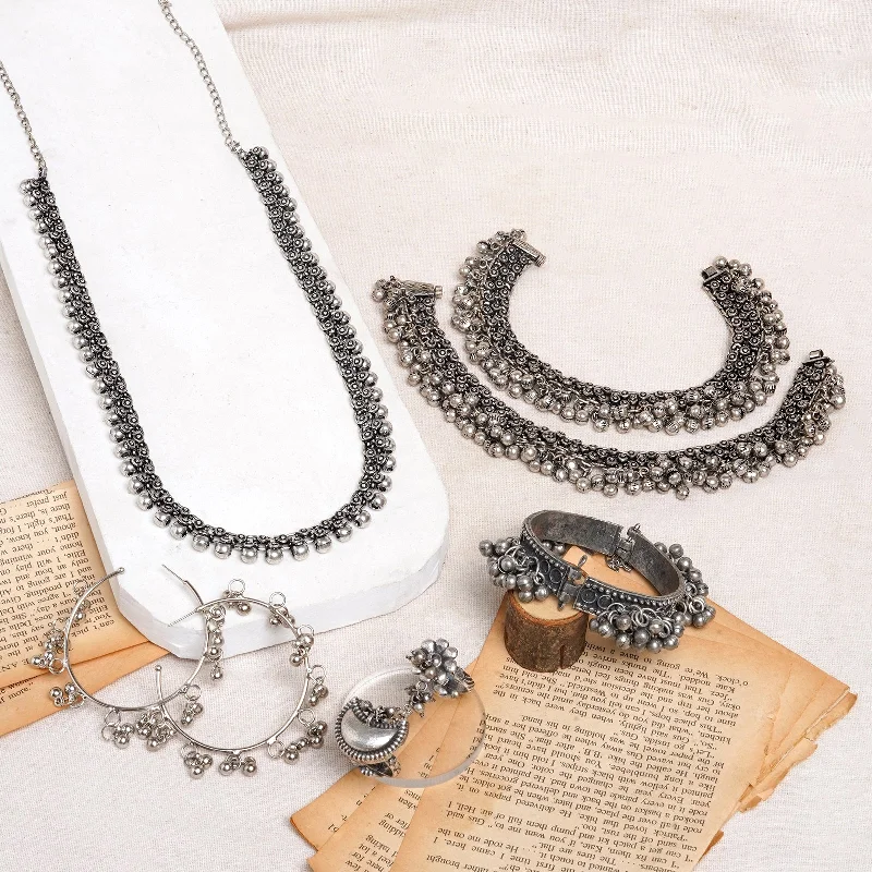 Jewelry Clearance Event – Stock Up Before It's Over Teejh Ajanta Oxidised Silver Jewellery Gift Set Jewelry Clearance Event – Stock Up Before It's Over Teejh Ajanta Oxidised Silver Jewellery Gift Set