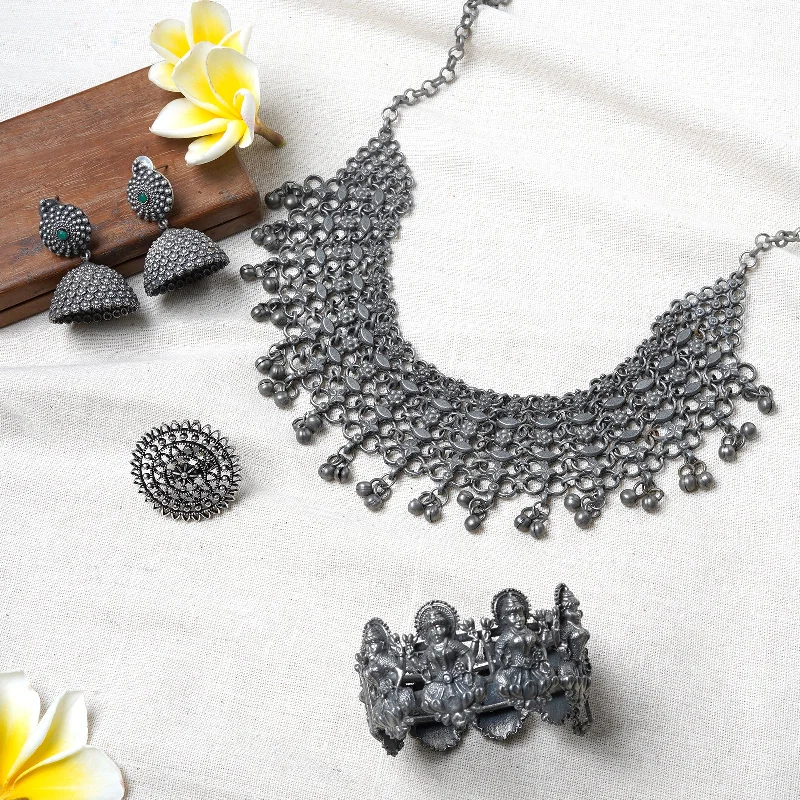 Luxury Jewelry Sale – Sparkle For Less Teejh Dainika Silver Oxidied Jewelry Gift Set Luxury Jewelry Sale – Sparkle For Less Teejh Dainika Silver Oxidied Jewelry Gift Set