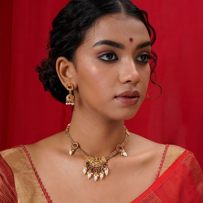 Fashion-Forward Jewelry At Incredible Prices Teejh Dharma Gold Red And Green Necklace Set Fashion-Forward Jewelry At Incredible Prices Teejh Dharma Gold Red And Green Necklace Set