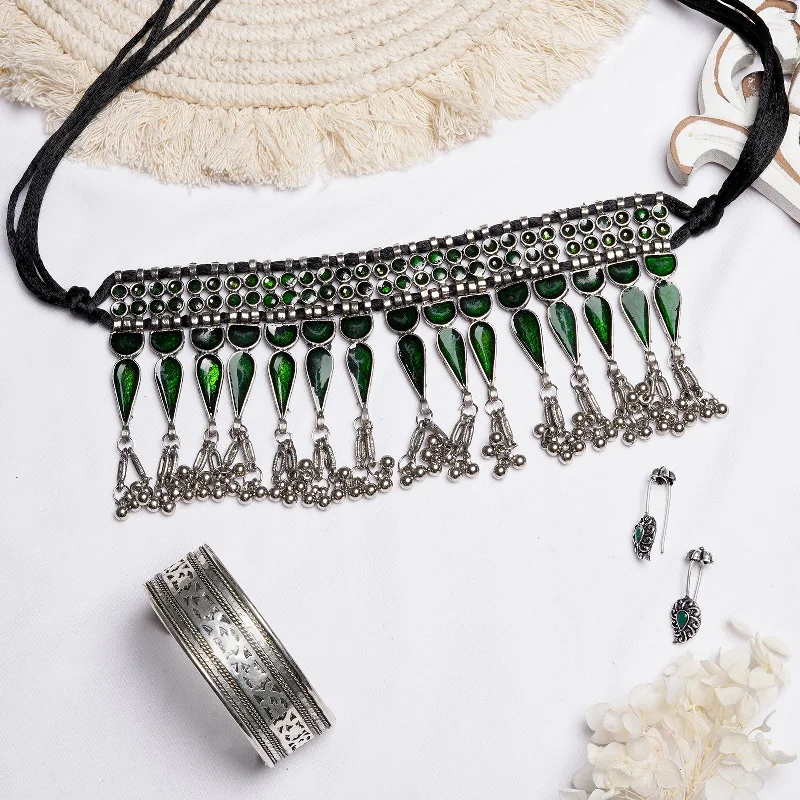 Limited-Stock Jewelry Clearance – Grab Your Favorites Now Teejh Kanjri Silver Oxidised Jewelry Gift Set Limited-Stock Jewelry Clearance – Grab Your Favorites Now Teejh Kanjri Silver Oxidised Jewelry Gift Set