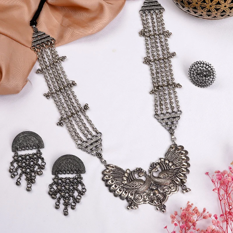 Premium Jewelry Now Available At Special Discounts Teejh Lashika Silver Oxidised Jewelry Gift Set Premium Jewelry Now Available At Special Discounts Teejh Lashika Silver Oxidised Jewelry Gift Set