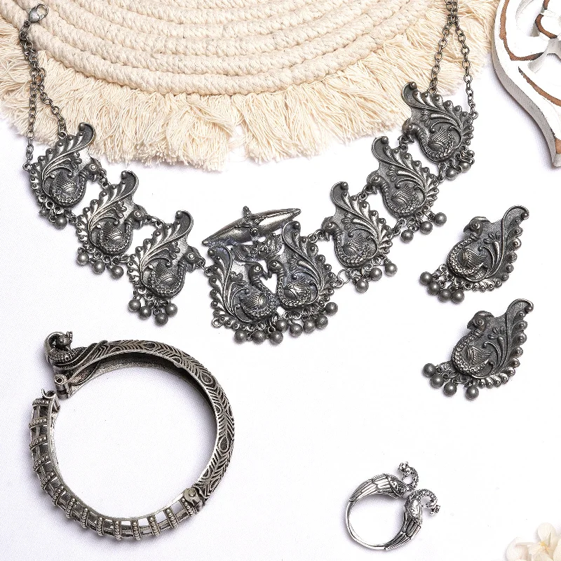 Luxury Jewelry Sale – Sparkle For Less Teejh Mayurika Silver Oxidised Jewelry Gift Set Luxury Jewelry Sale – Sparkle For Less Teejh Mayurika Silver Oxidised Jewelry Gift Set