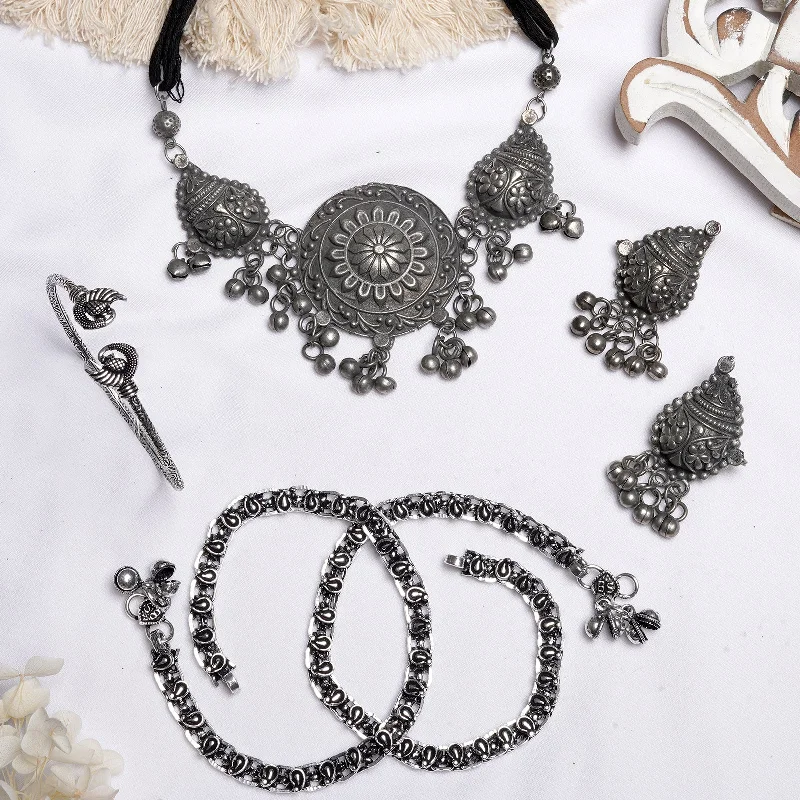Personalized Jewelry At Special Discount Rates Teejh Mili Silver Oxidised Jewelry Gift Set Personalized Jewelry At Special Discount Rates Teejh Mili Silver Oxidised Jewelry Gift Set