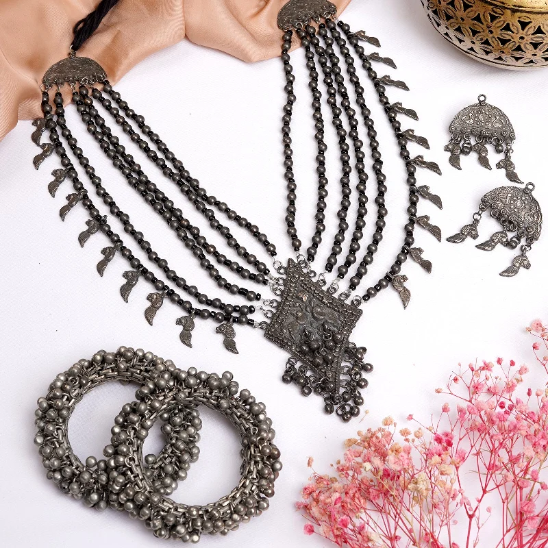 Huge Savings On Timeless Jewelry Collections Teejh Mugol Silver Oxidised Jewelry Gift Set Huge Savings On Timeless Jewelry Collections Teejh Mugol Silver Oxidised Jewelry Gift Set