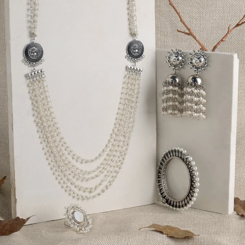 Luxury Handcrafted Jewelry For Elegant Looks Teejh Shunga Oxidised Silver Jewellery Gift Set Luxury Handcrafted Jewelry For Elegant Looks Teejh Shunga Oxidised Silver Jewellery Gift Set