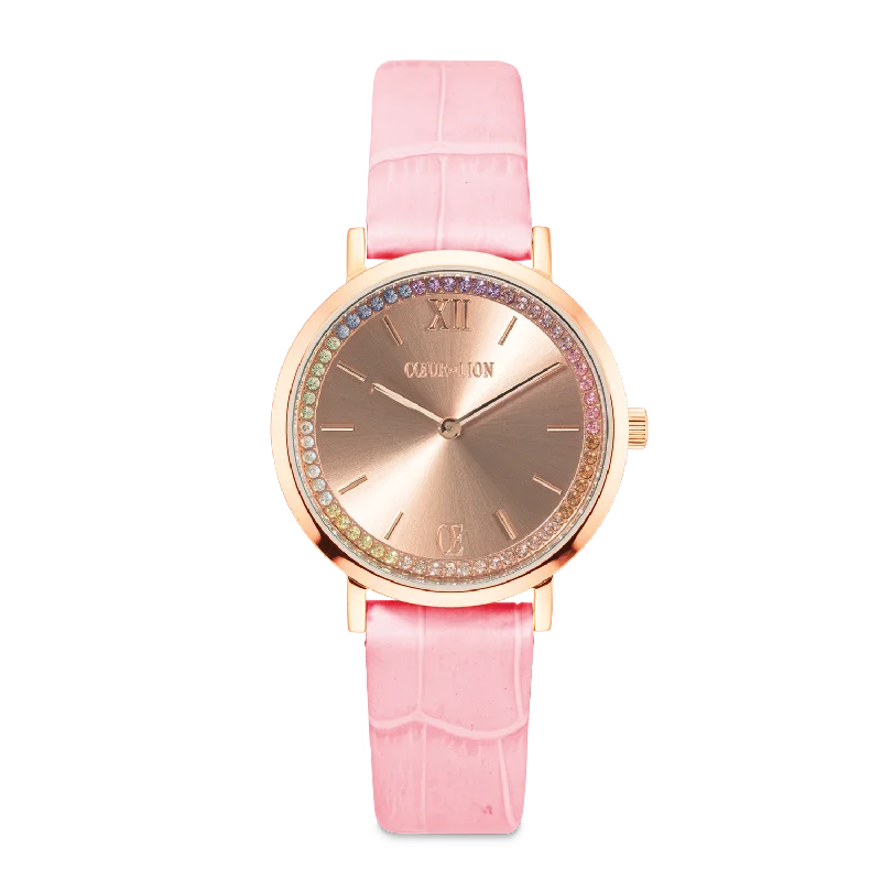 High-End Sparkle, Low-End Prices – Jewelry Sale Live Watch Round Pastel Lovers Rose Gold Bracelet Leather Pink High-End Sparkle, Low-End Prices – Jewelry Sale Live Watch Round Pastel Lovers Rose Gold Bracelet Leather Pink